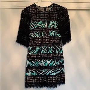 BCBG Maxazria Multi colored “layna” dress